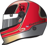 Helio Castroneves helmet Helio Castroneves helmet