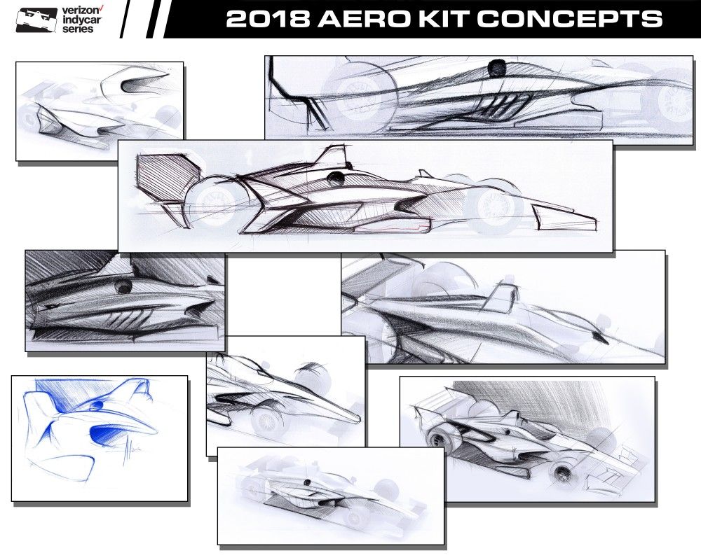 De eerste schetsen van de 2018 aerokit