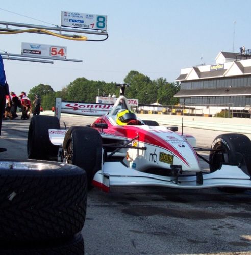 Bruno Junqueira leaves pits, Road America