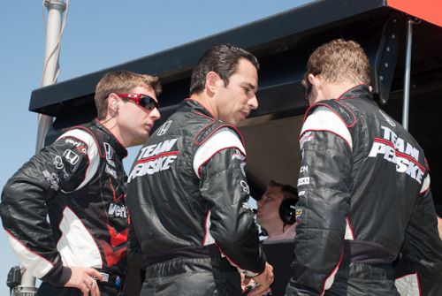 Ryan Briscoe, Helio Castroneves, Will Power, Chicagoland