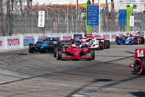 Robert Doornbos, Tony Kanaan, Danica Patrick, Long Beach