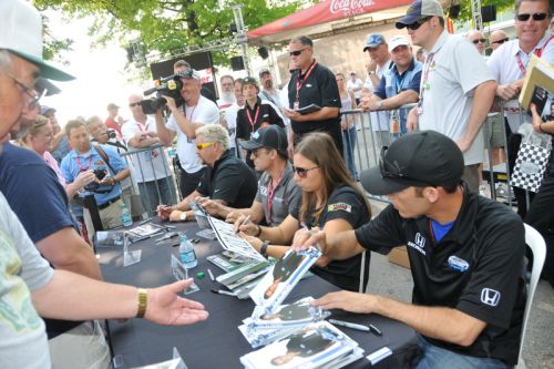 Jean Alesi, Bryan  Clauson, Simona de Silvestro, Indianapolis
