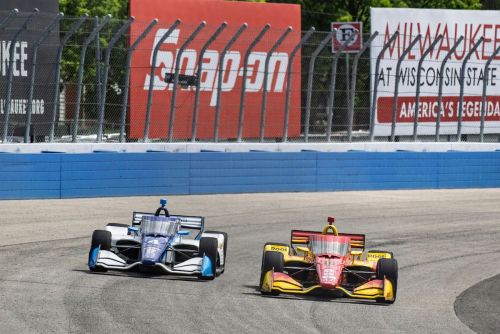 David Malukas en Alex Palou strijden om de leiding, Milwaukee Mile