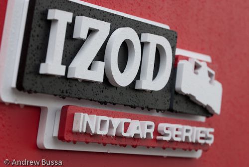 Rain on IZOD Series Logo, Milwaukee Mile