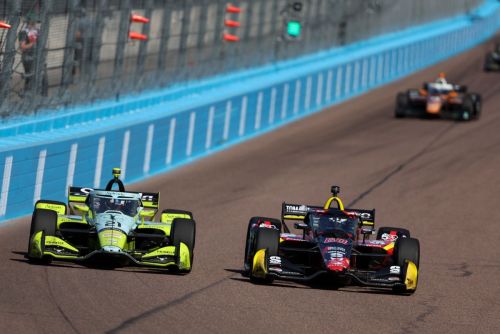 Christian Rasmussen in gevecht met Felix Rosenqvist, Phoenix Raceway