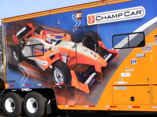 De DP01 op een Champ Car truck