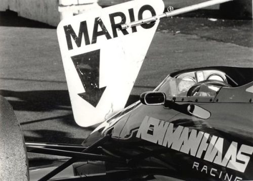 Het stopteken van Mario Andretti in 1985