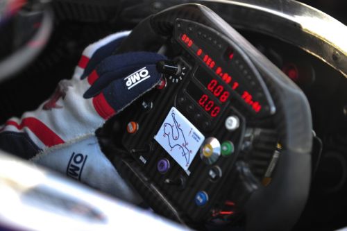 Het stuur van Marco Andretti, Sonoma Raceway