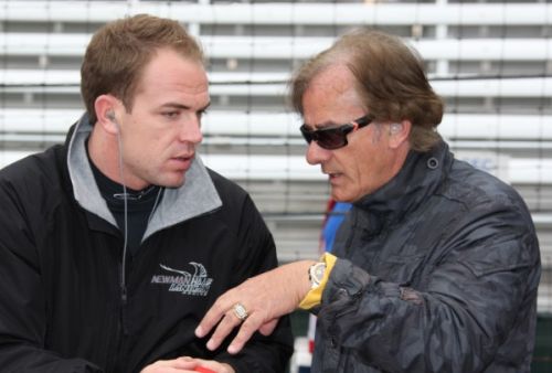 Robert Doornbos met Arie Luyendyk in Indianapolis