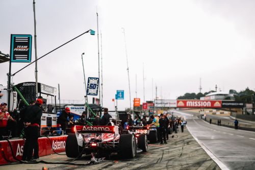 Laaghangende bewolking op Laguna Seca