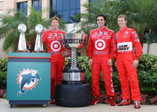 Kanshebbers op het 2009 kampioenschap: Scott Dixon, Dario Franchitti & Ryan Briscoe