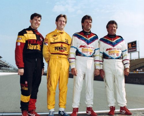 Jeff, John, Michael en Mario Andretti stonden in 1991 aan de start van de Indy 500