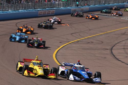 Alex Palou in gevecht met Rinus VeeKay, Phoenix Raceway