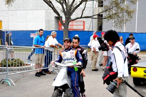 Helio Castroneves, E.J. Viso, St. Petersburg