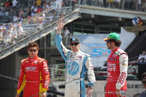 Michel Jourdain Jr., Simon Pagenaud, Sebastian Saavedra, Indianapolis
