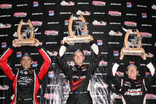 Will Power op de hoogste trede van het podium in St. Petersburg