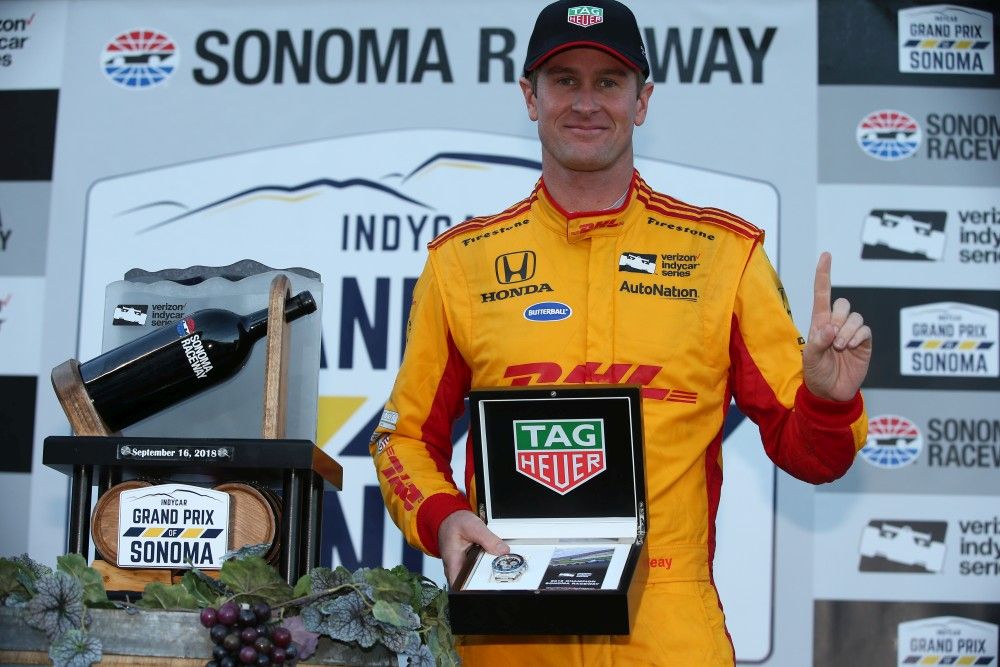 Ryan Hunter-Reay wint de race op Sonoma Raceway