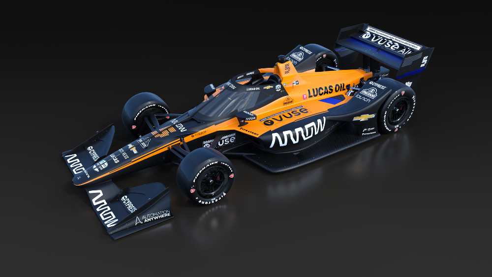 De 2020 kleurstelling van McLaren