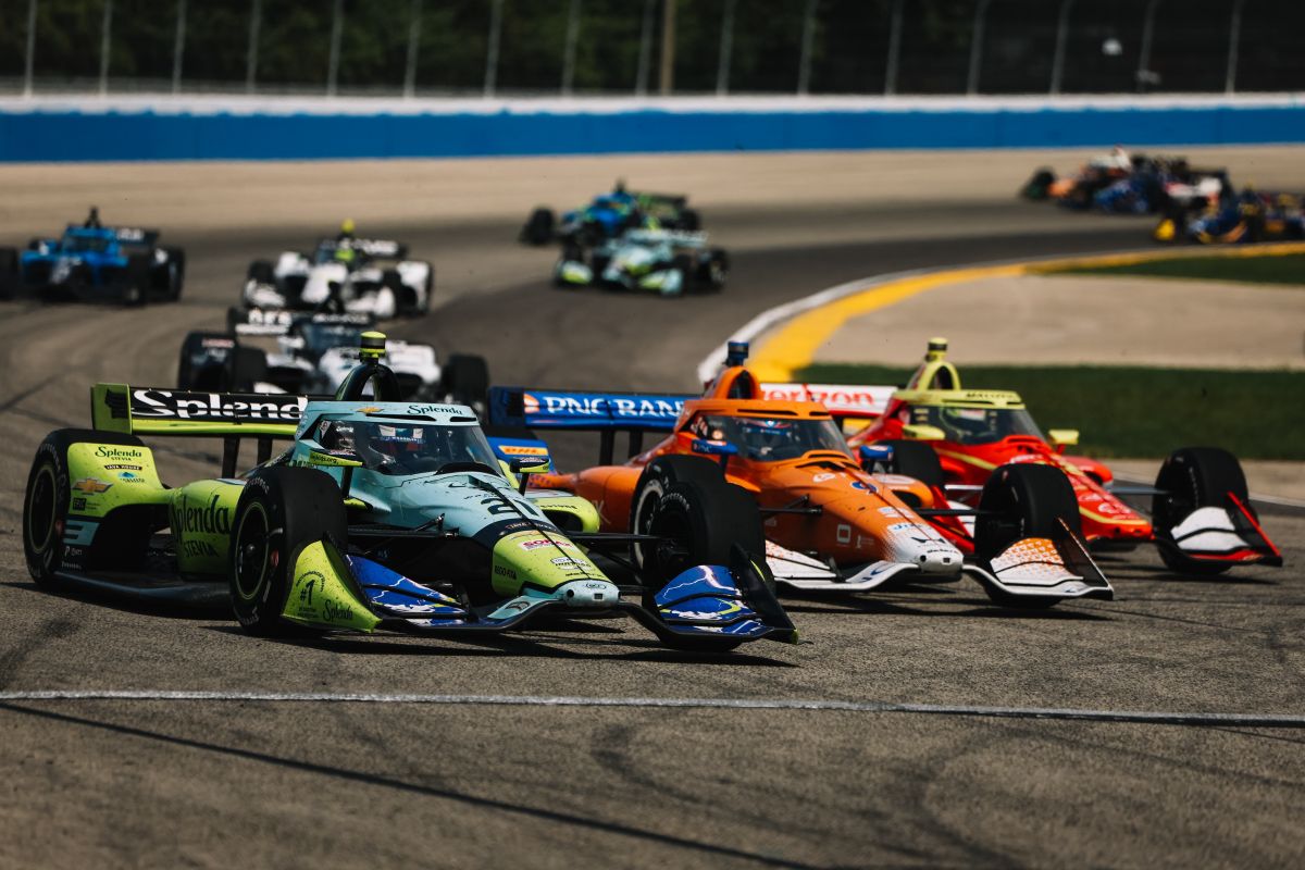 Scott Dixon, David Malukas, Christian Rasmussen, Milwaukee Mile