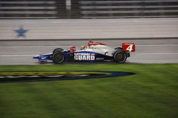 Dan Wheldon op de Texas Motor Speedway