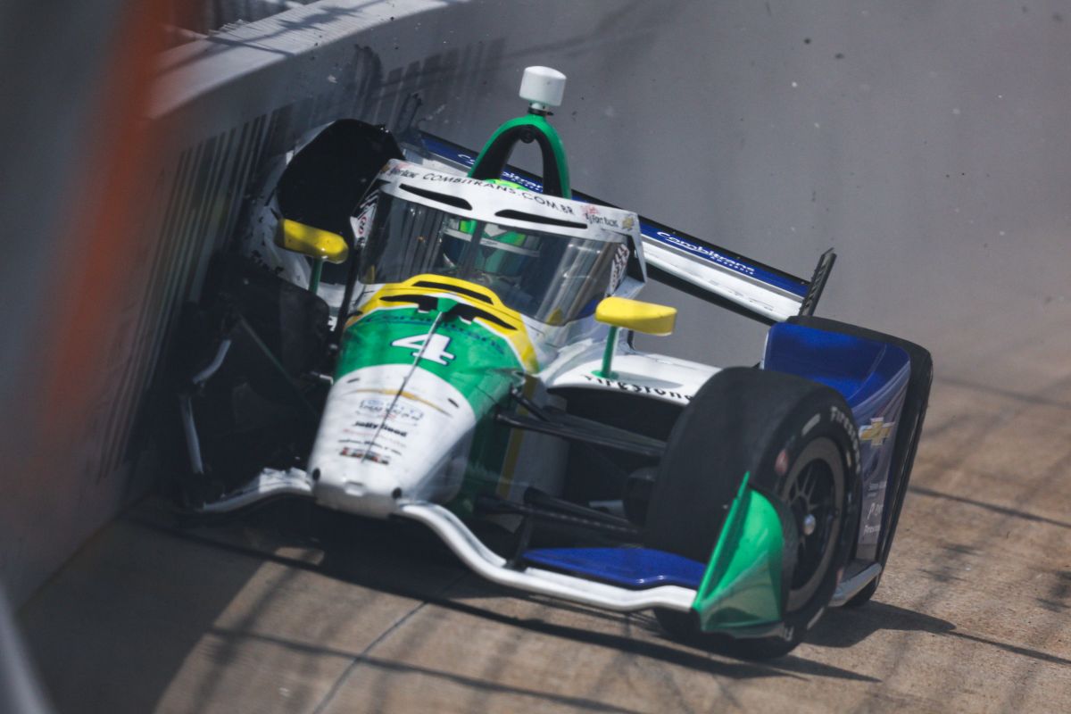 Caio Collet crasht op de Nashville Superspeedway