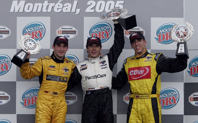 Het podium na de race op Montreal in 2005