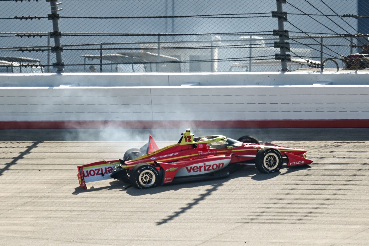 David Malukas crasht op de Nashville Superspeedway