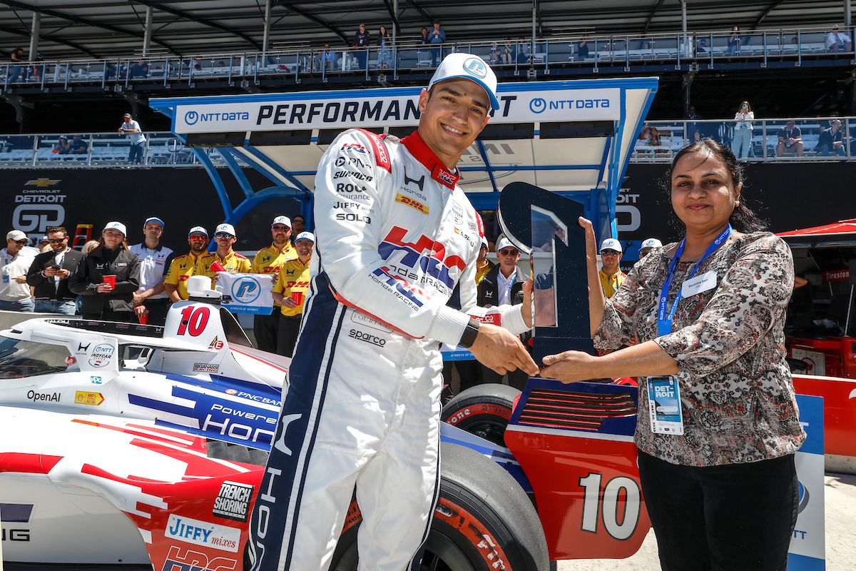 Alex Palou wint de NTT P1 Pole Award in Detroit