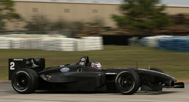 Graham Rahal tijdens de eerste test met de DP01