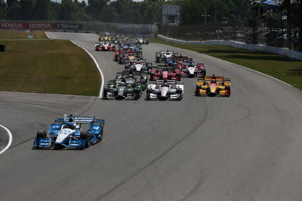 Start van de Honda Indy 200 op Mid-Ohio