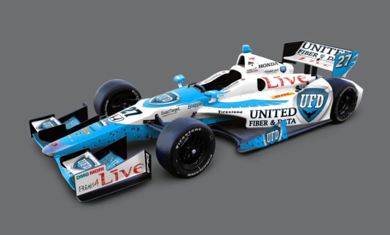 De 2014 kleurstelling van James Hinchcliffe