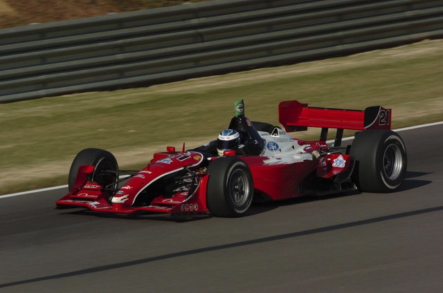Bjorn Wirdheim tijdens zijn eerste Champcartest op Barber Motorsports Park