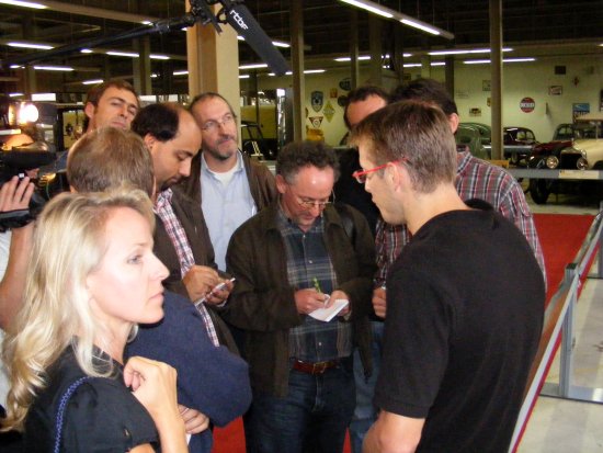 Sebastien  Bourdais kreeg veel media aandacht