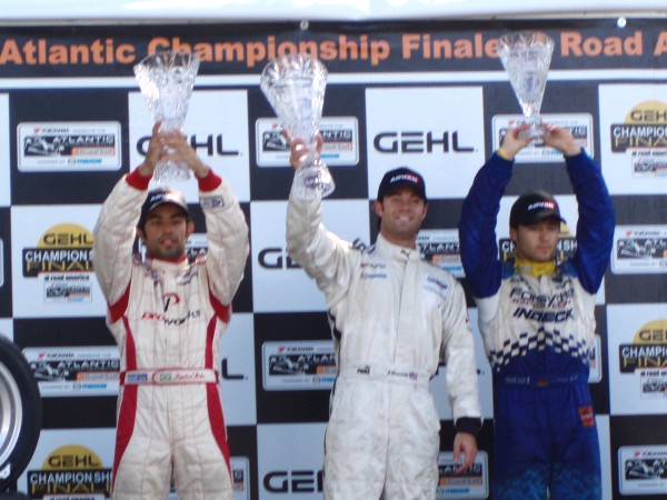 Het podium van de Atlantic race