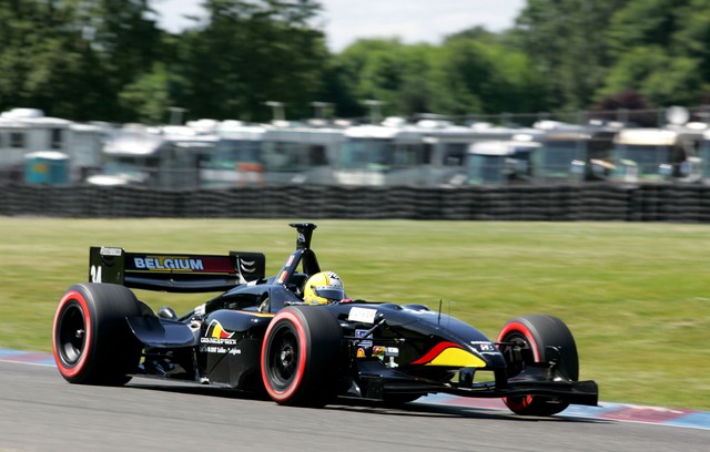 Jan Heylen tijdens zijn eerste race voor Conquest Racing