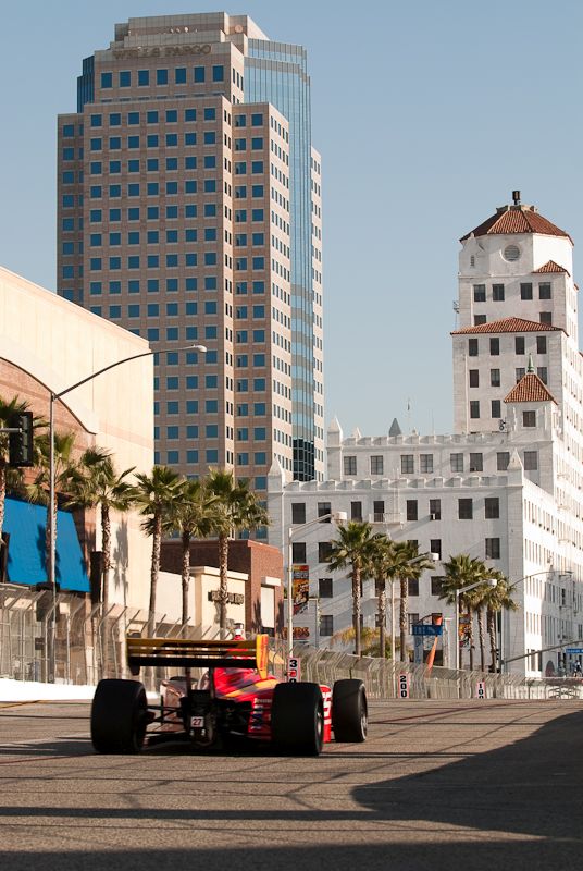 Skyline and FIL car, Long Beach