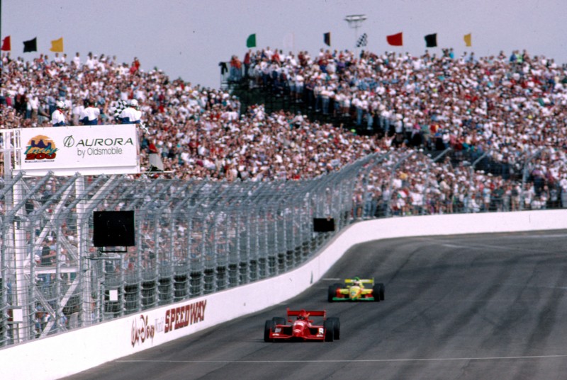 Buzz Calkins wint de eerst IRL race, Walt Disney World