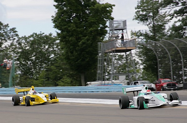 Charlie Kimball in front of Andrew Prendeville at Watkins Glen