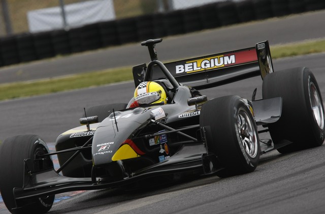 Jan Heylen tijdens zijn eerste race voor Conquest Racing