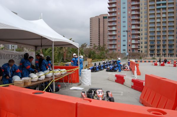 Ook werd er gekart op Long Beach