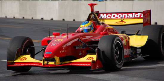 Sebastien Bourdais in Las Vegas, bocht 4