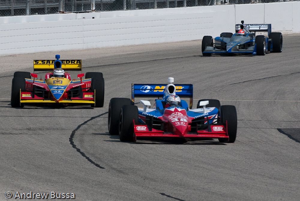 JR Hildebrand, Graham Rahal, Sebastian Saavedra, Milwaukee Mile