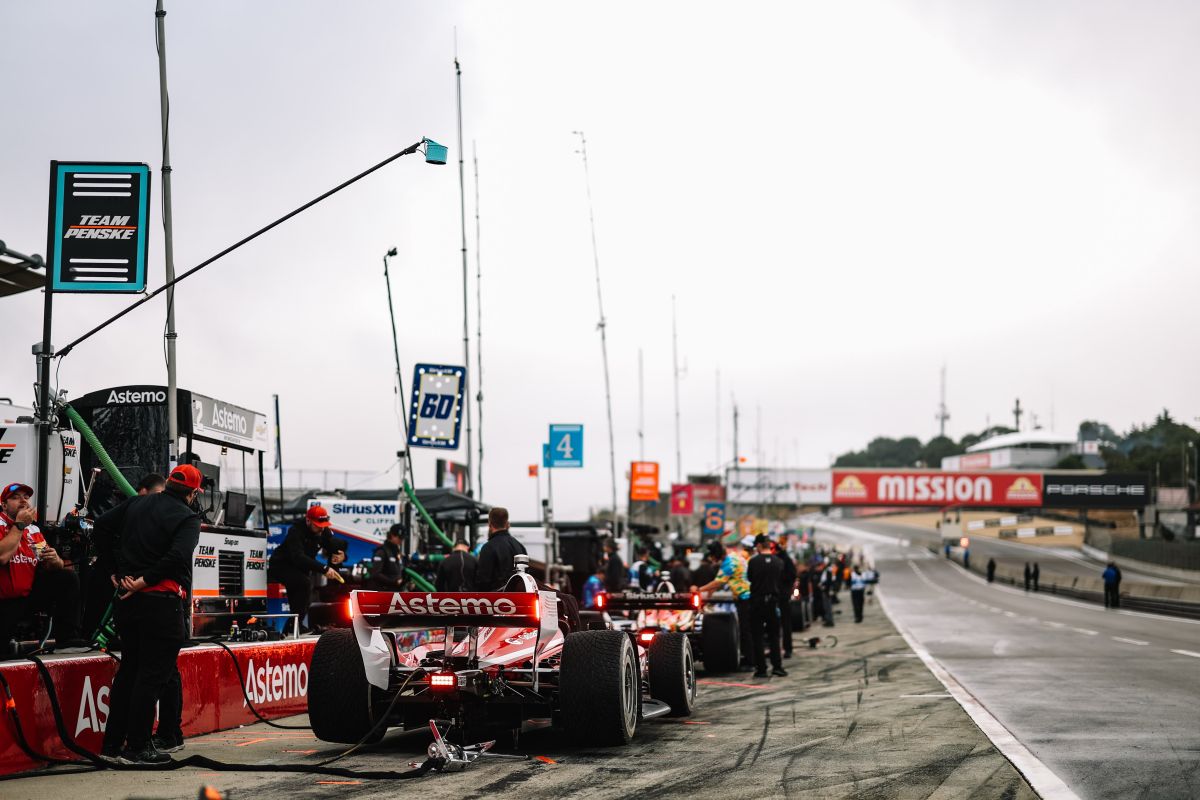 Laaghangende bewolking op Laguna Seca