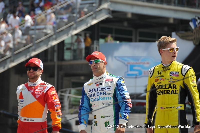 Tony Kanaan, Josef Newgarden, E.J. Viso, Indianapolis