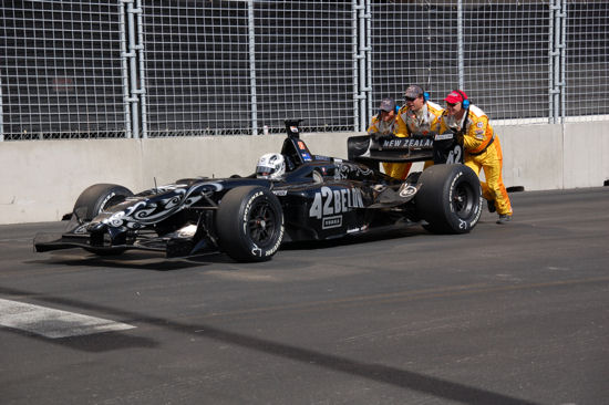 Matt Halliday in Las Vegas, was doorgeschoten in bocht 4