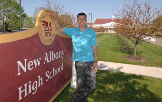 Graham Rahal voor zijn middelbare school