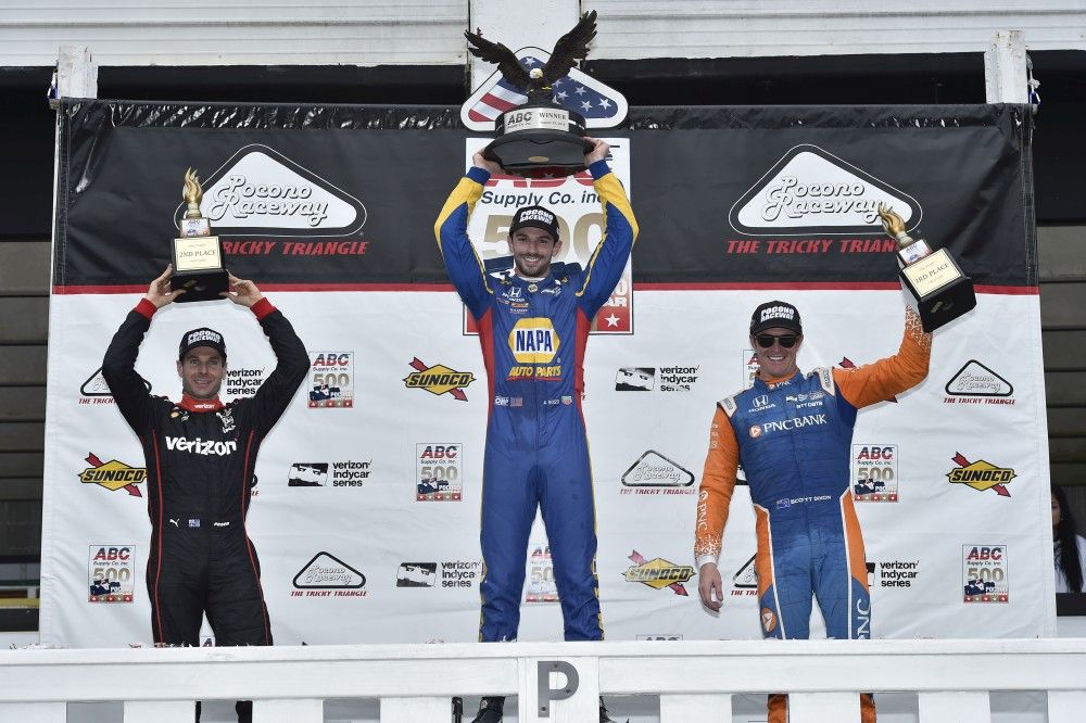 Scott Dixon, Will Power, Robert Wickens, Pocono