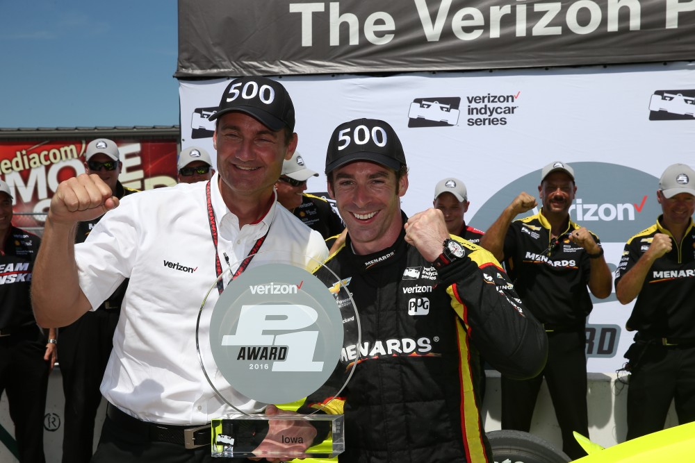 Simon Pagenad pakt de 500ste pole voor Team Penske