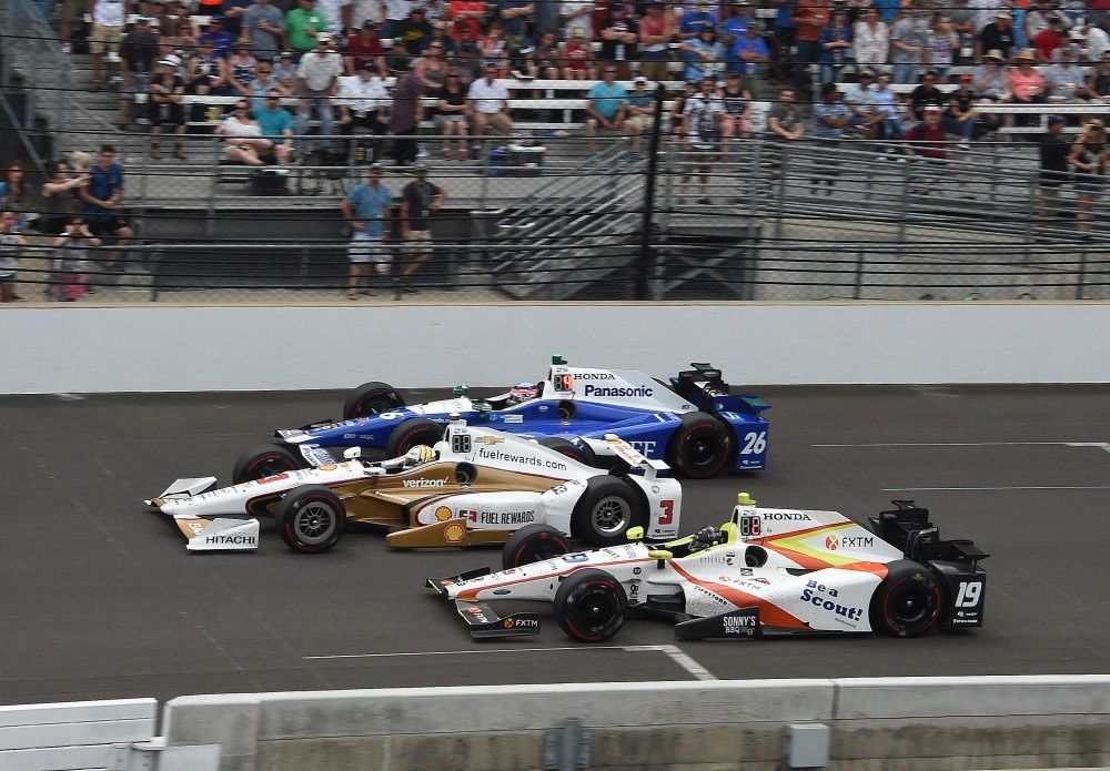 Helio Castroneves, Ed Jones, Takuma Sato, Indianapolis