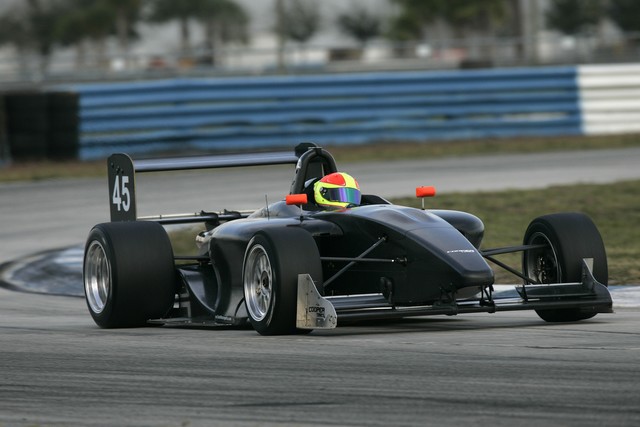 Adrien Herberts tijdens de open test in Sebring